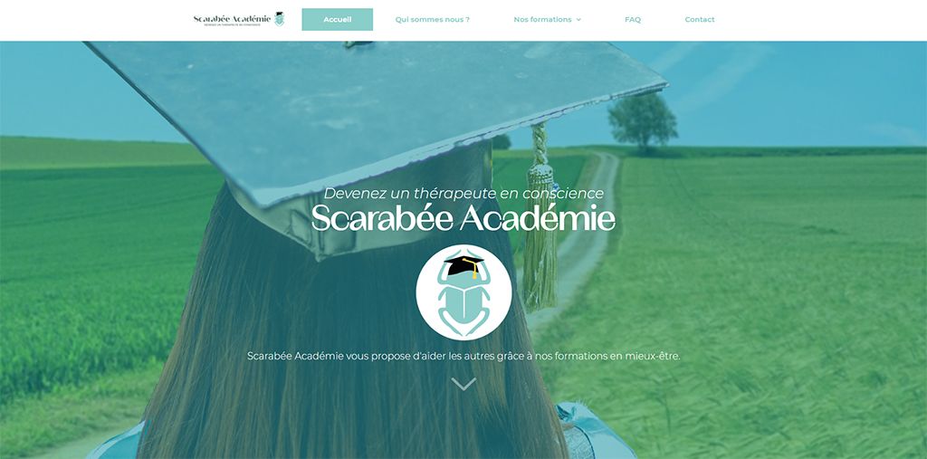 Portfolio Web : Scarabée Académie